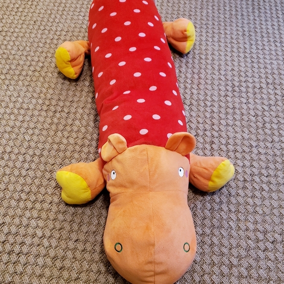 orange hippo stuffed animal